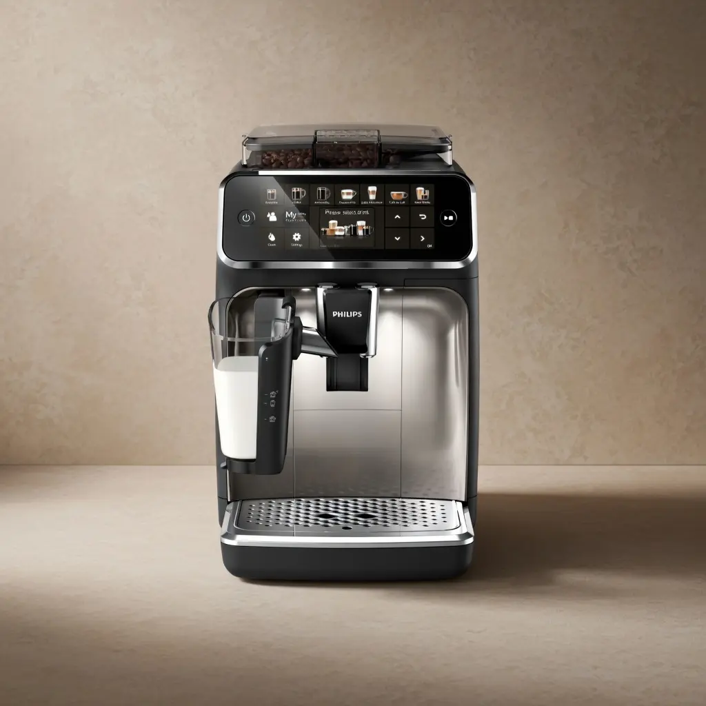 Philips 5400 LatteGo cafetera superautomática con pantalla táctil TFT y sistema LatteGo